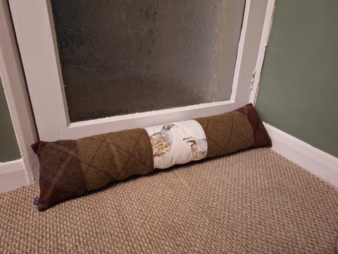 Draught Excluder- Quail game bird tweed Patchwork