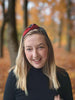 Knotted Hairband- Cherry Red Check