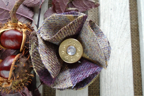 Sporting Tweed Brooch - Blackberry Crumble