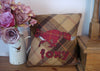 Foxy Fox Tweed Cushion- Toffee Apple