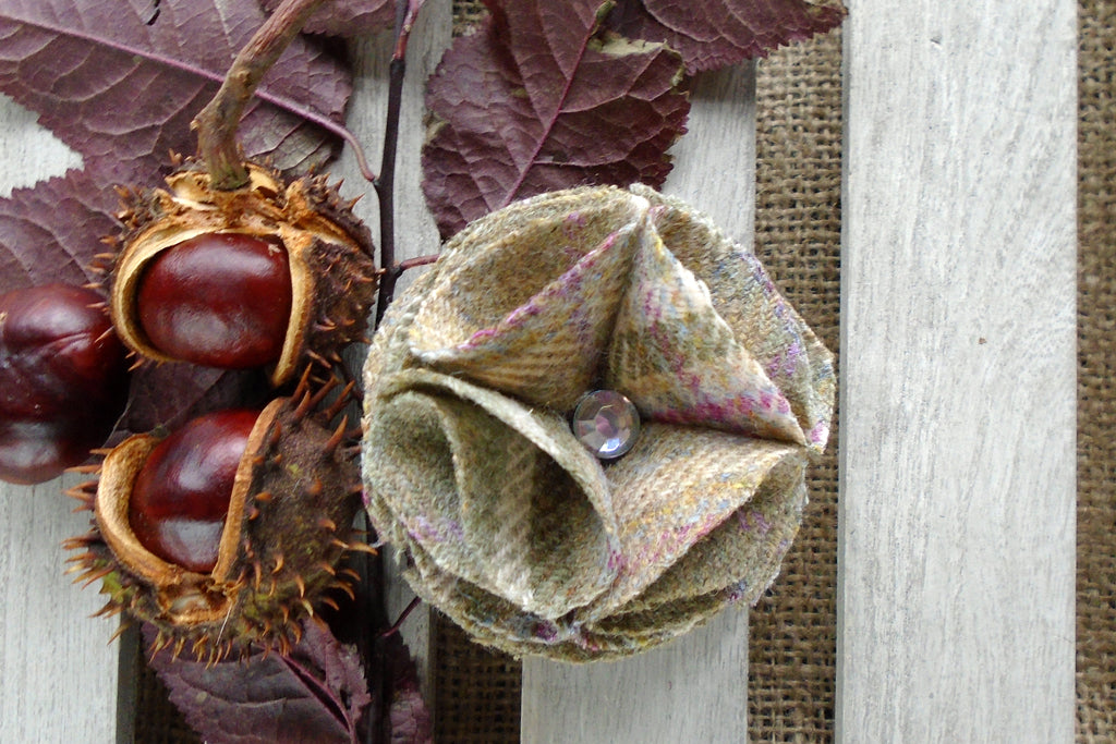 Tweed Brooch/clip - Blossom