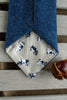 Sporting Tweed Ties- Navy Herringbone