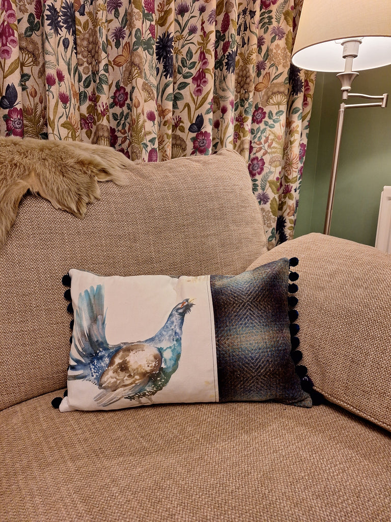 Black Grouse Cockbird Cushion
