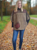 Ainderby Oversized Tweed Top - Rosehip/hazelnut