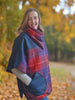 Ainderby Oversized Tweed Top - Navy Herringbone / Fire Cracker