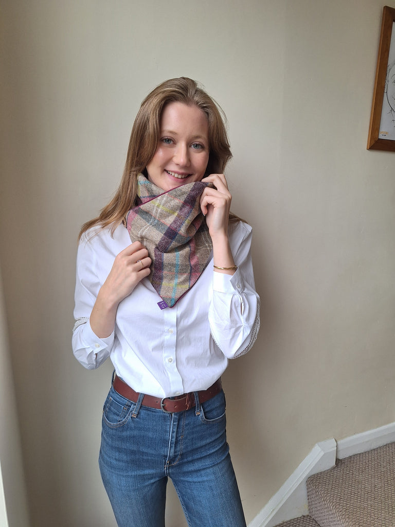 Classic Tweed Snood - Lavender Mist