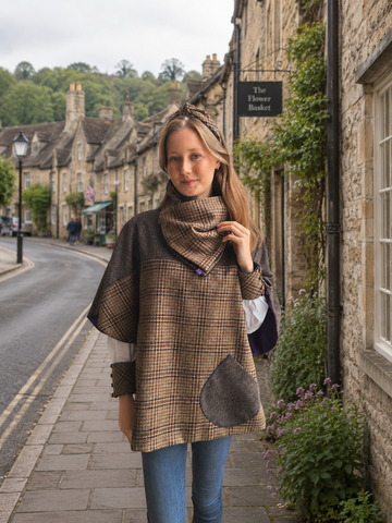 Ainderby Oversized Tweed Top - Autumn Bracken