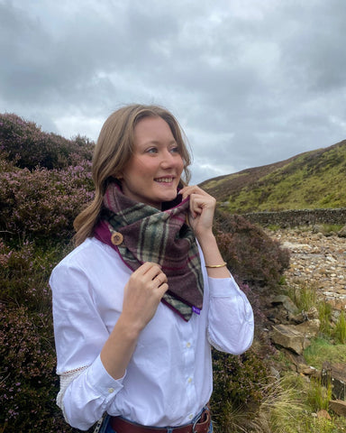 Classic Tweed Snood - Heather Moor