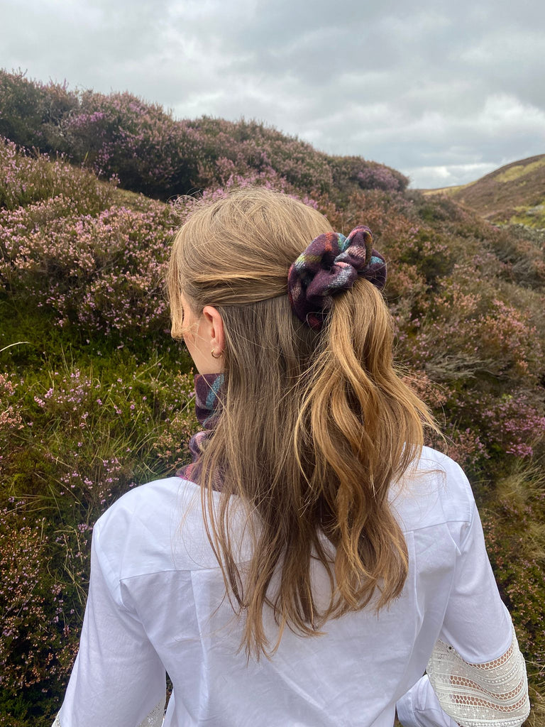 Hair Scrunchie- Autumn Mulberry