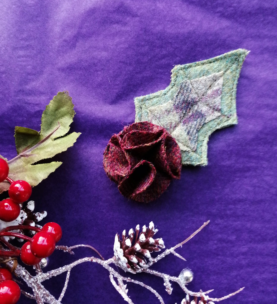 Holly Brooch- Thistle