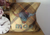 Highland Moo Cow Tweed Cushion- Toffee Apple