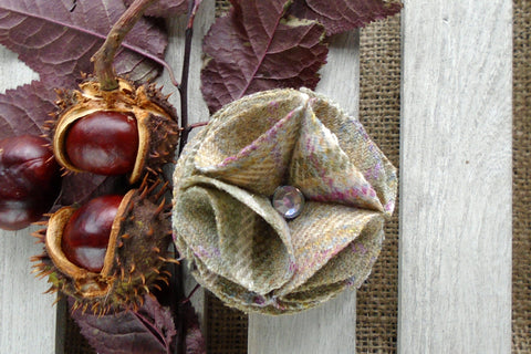 Tweed Brooch/clip - Blossom