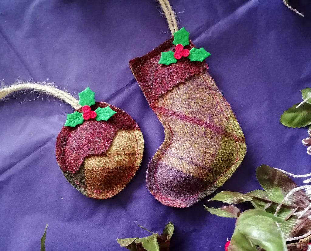 Tweed Christmas Decoration-  Fruitsalad