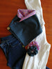 Sustainable Snood - Navy & Pink Spot