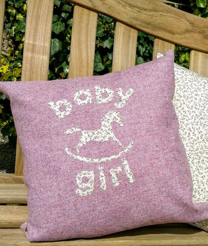Baby Girl Cushion- Rocking Horse