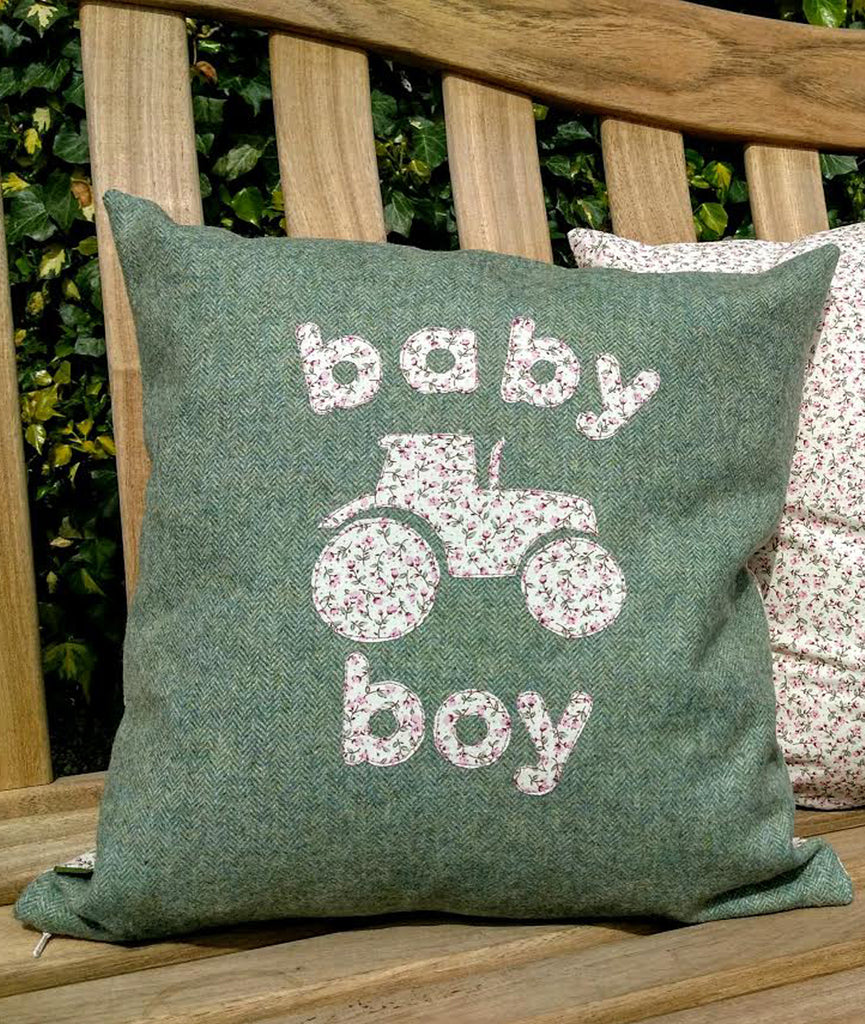 Baby Boy Cushion- Tractor