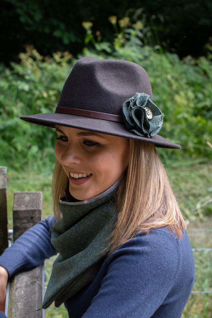 Chocolate Brown Fedora Hat – Sarah Garbutt - Main Image
