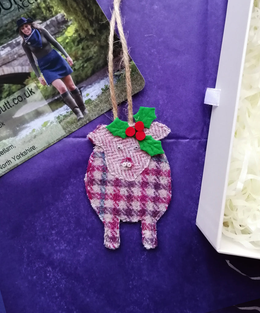 Tweed Christmas Pig