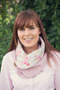 Floral Snood- Pink Herringbone large floral print
