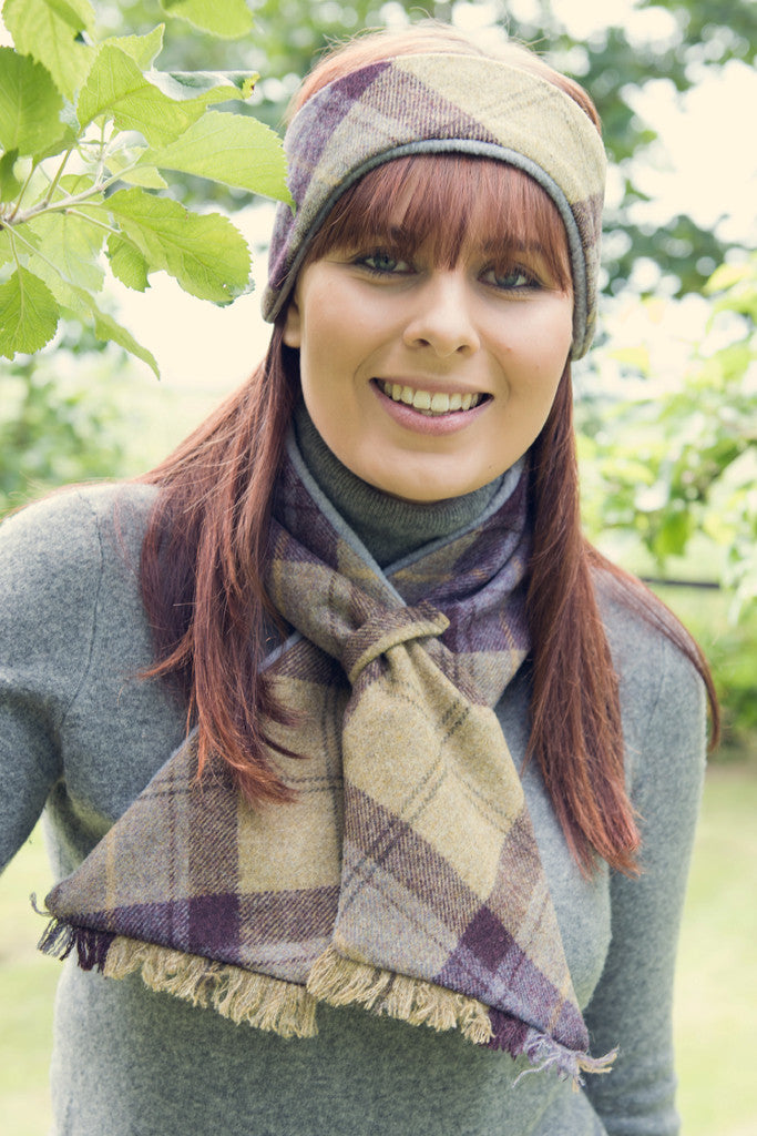Alice Scarf - Blackberry Crumble Check